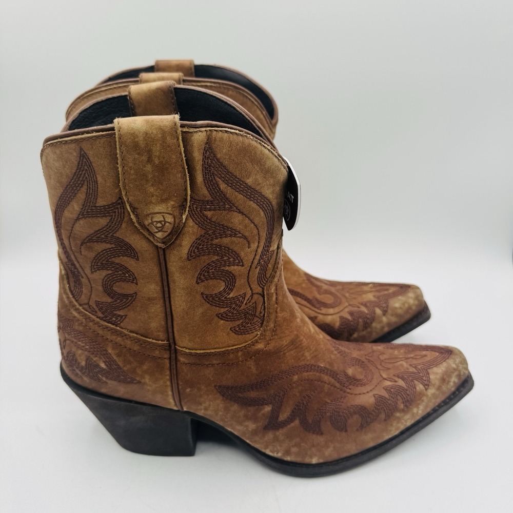 Ariat Chandler Boots Women's Size 10 Naturally Distressed Brown Leather - Picture 15 of 16